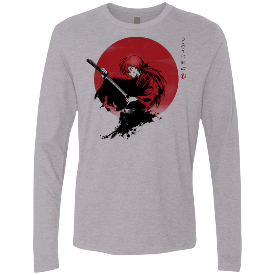 T-Shirts Heather Grey / Small Rurouni Men's Premium Long Sleeve