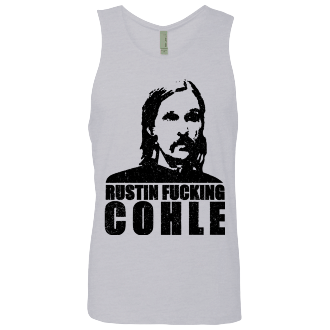 T-Shirts Heather Grey / Small Rustin Fucking Cohle Men's Premium Tank Top