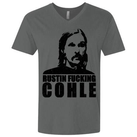T-Shirts Heavy Metal / X-Small Rustin Fucking Cohle Men's Premium V-Neck