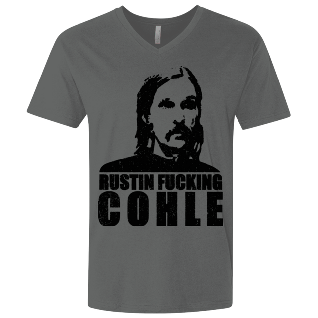 T-Shirts Heavy Metal / X-Small Rustin Fucking Cohle Men's Premium V-Neck