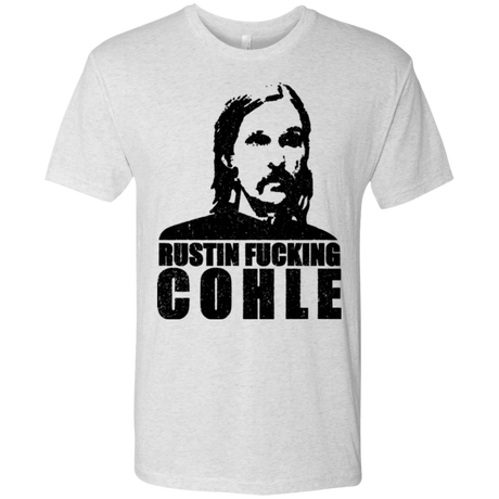 T-Shirts Heather White / Small Rustin Fucking Cohle Men's Triblend T-Shirt