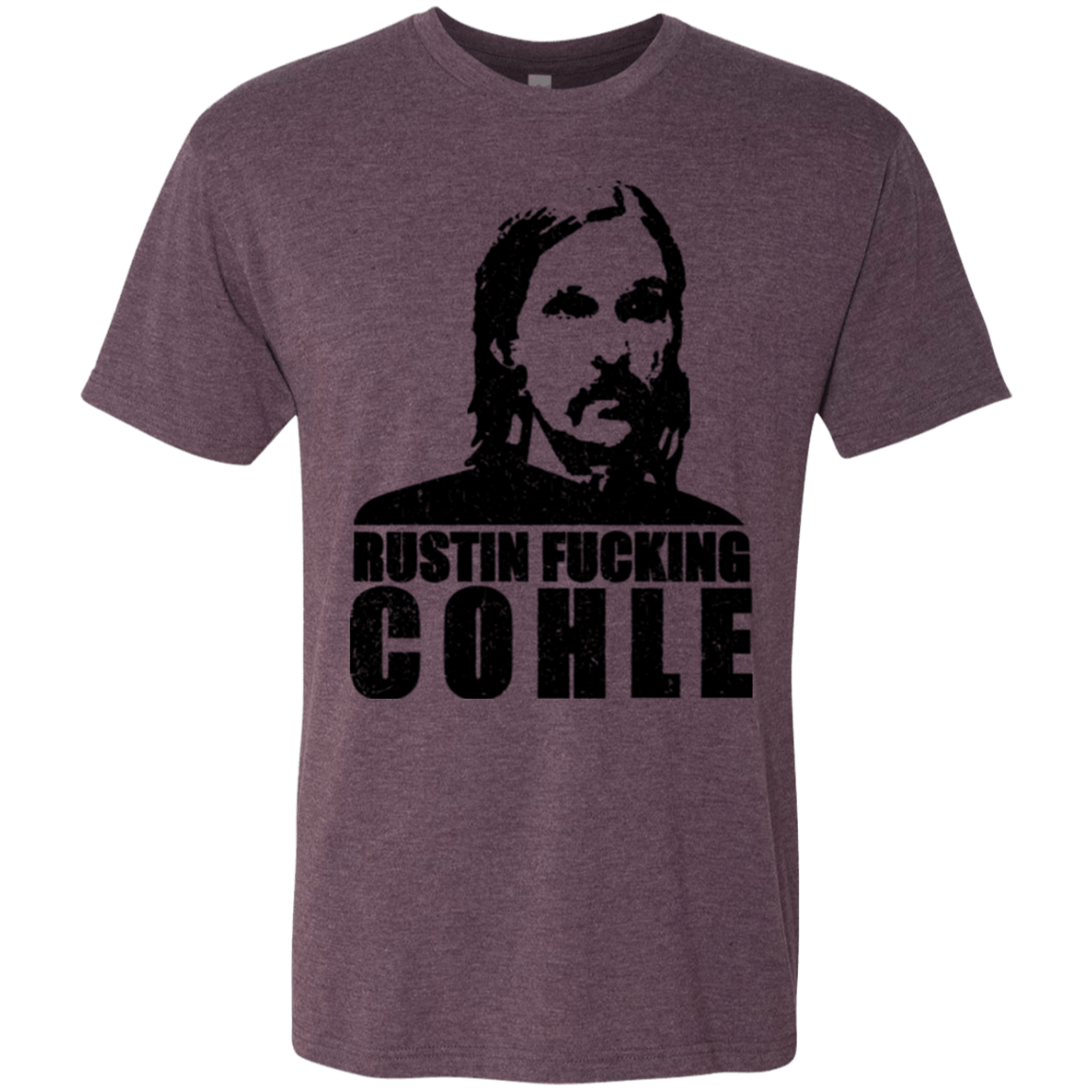 T-Shirts Vintage Purple / Small Rustin Fucking Cohle Men's Triblend T-Shirt