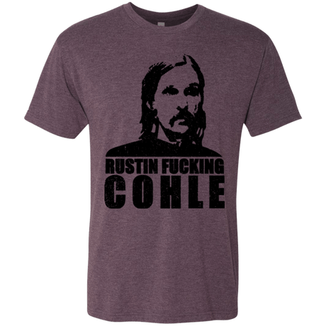 T-Shirts Vintage Purple / Small Rustin Fucking Cohle Men's Triblend T-Shirt