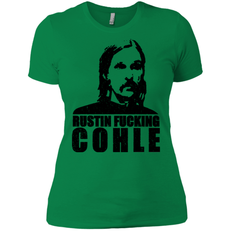 T-Shirts Kelly Green / X-Small Rustin Fucking Cohle Women's Premium T-Shirt