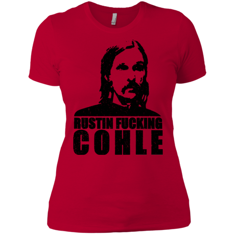T-Shirts Red / X-Small Rustin Fucking Cohle Women's Premium T-Shirt