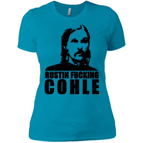 T-Shirts Turquoise / X-Small Rustin Fucking Cohle Women's Premium T-Shirt