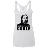 T-Shirts Heather White / X-Small Rustin Fucking Cohle Women's Triblend Racerback Tank