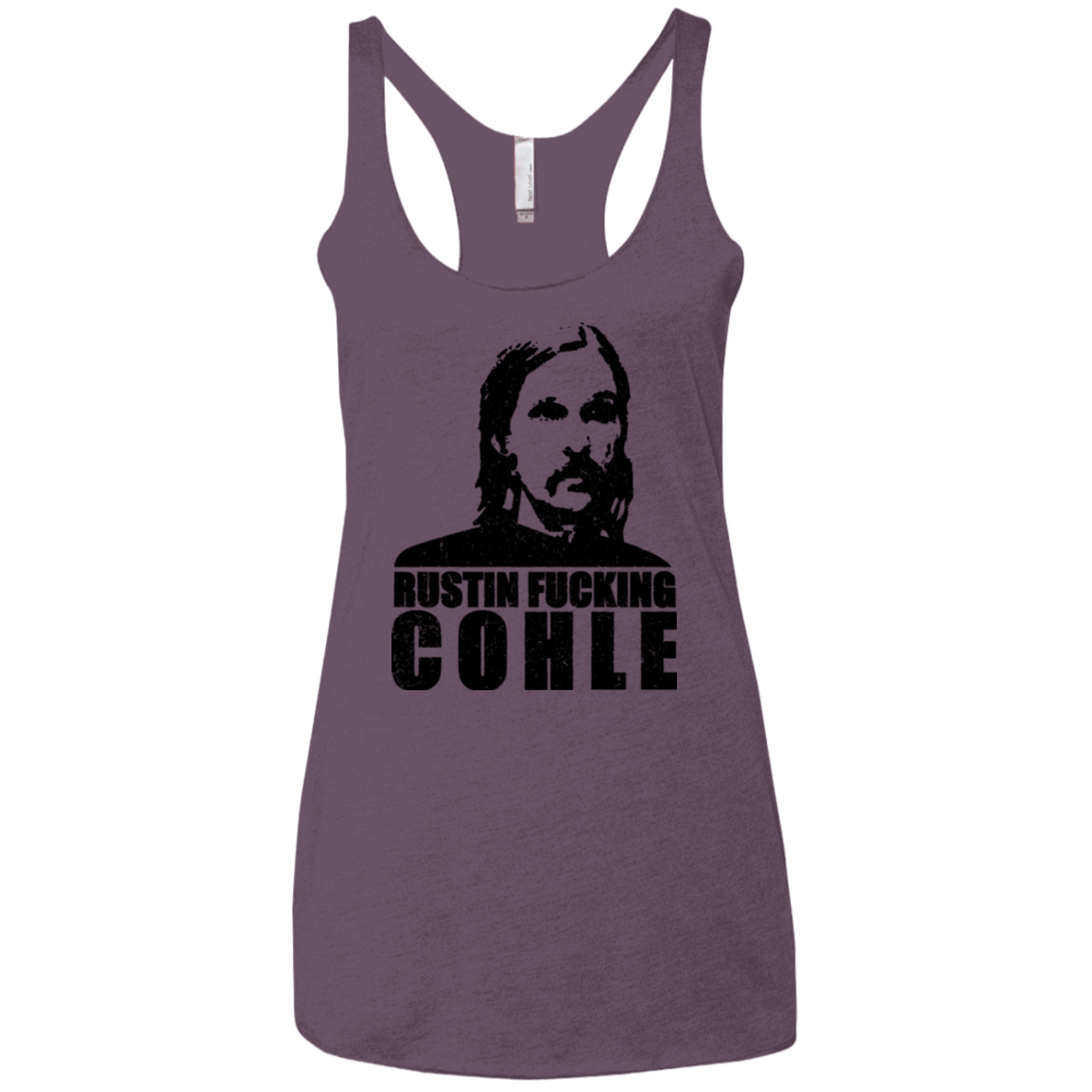 T-Shirts Vintage Purple / X-Small Rustin Fucking Cohle Women's Triblend Racerback Tank