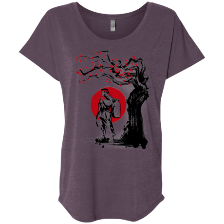 T-Shirts Vintage Purple / X-Small Ryu Under The Sun Triblend Dolman Sleeve