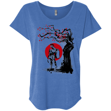 T-Shirts Vintage Royal / X-Small Ryu Under The Sun Triblend Dolman Sleeve