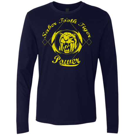 T-Shirts Midnight Navy / Small Saber Tooth Tiger (1) Men's Premium Long Sleeve