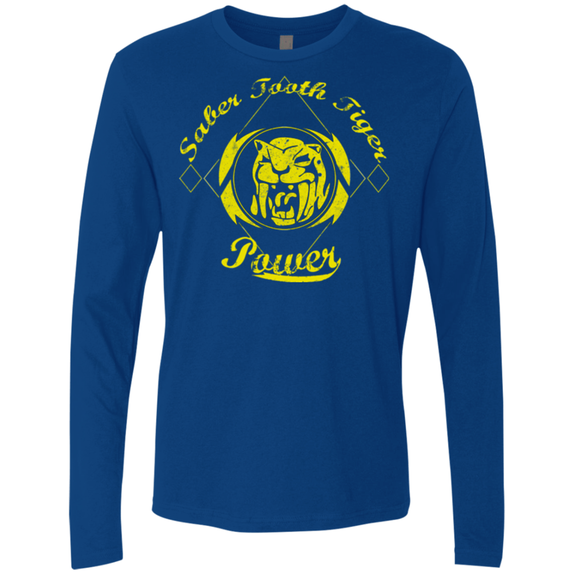 T-Shirts Royal / Small Saber Tooth Tiger (1) Men's Premium Long Sleeve