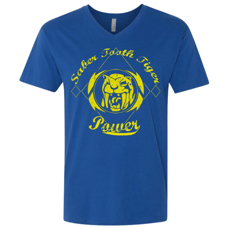 T-Shirts Royal / X-Small Saber Tooth Tiger (1) Men's Premium V-Neck