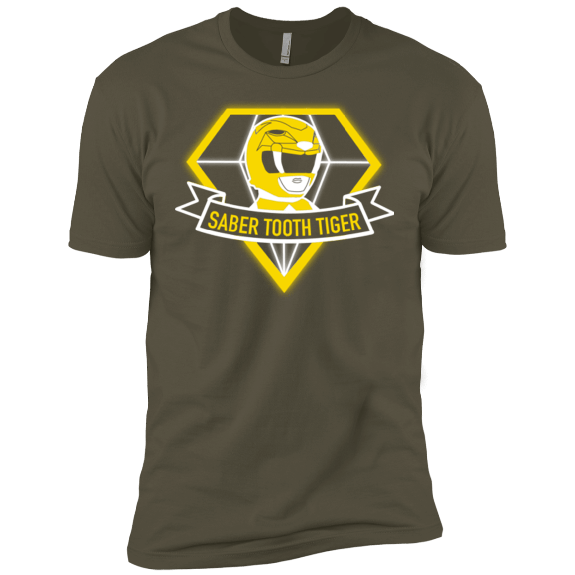 T-Shirts Military Green / X-Small Saber Tooth Tiger Men's Premium T-Shirt