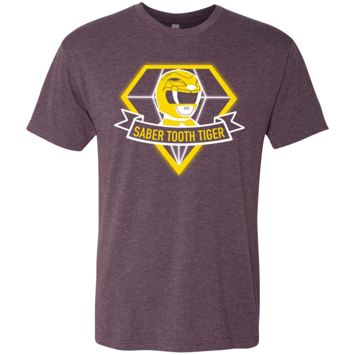 T-Shirts Vintage Purple / Small Saber Tooth Tiger Men's Triblend T-Shirt