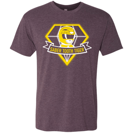 T-Shirts Vintage Purple / Small Saber Tooth Tiger Men's Triblend T-Shirt