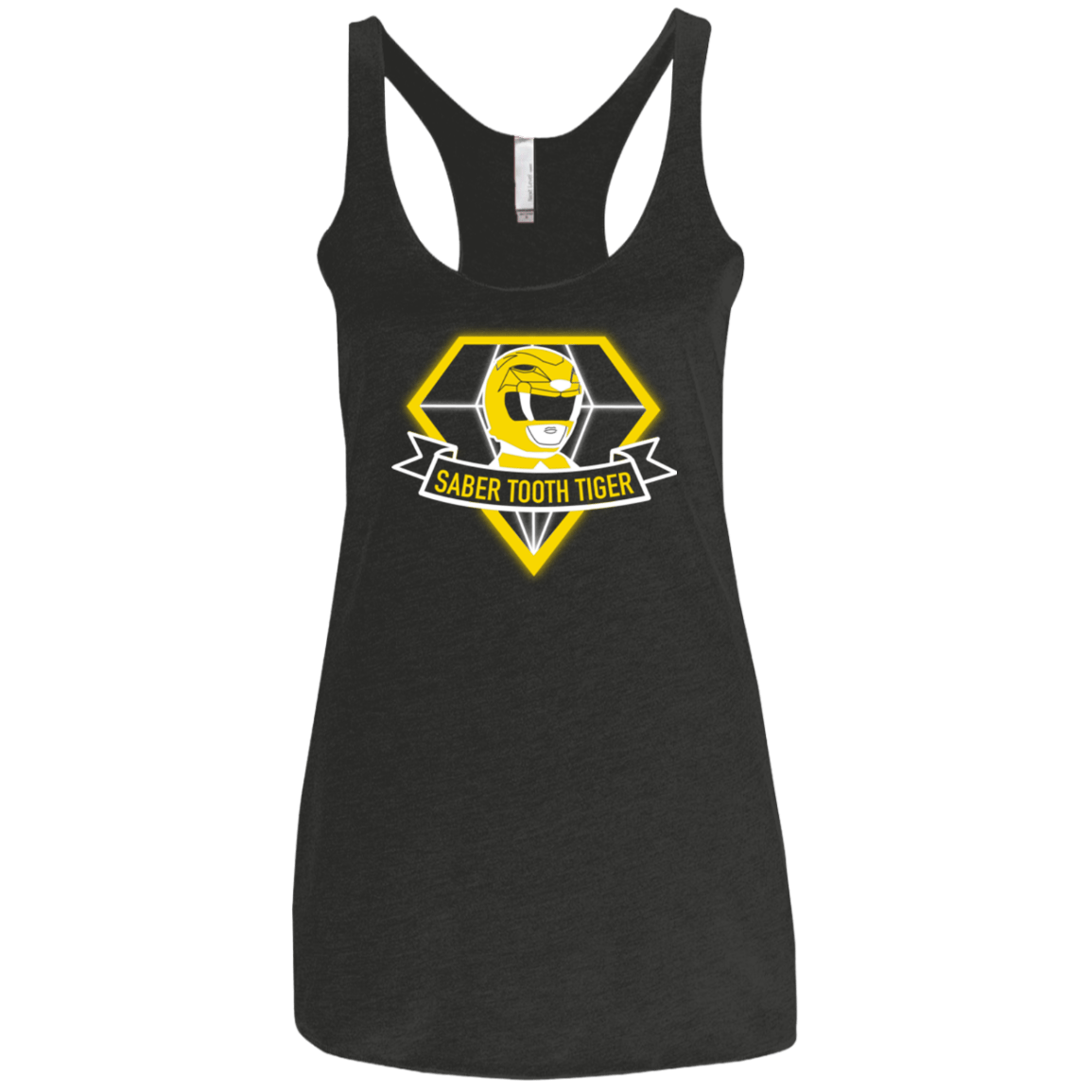 T-Shirts Vintage Black / X-Small Saber Tooth Tiger Women's Triblend Racerback Tank