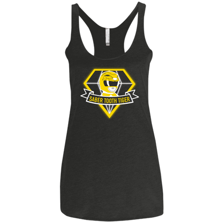 T-Shirts Vintage Black / X-Small Saber Tooth Tiger Women's Triblend Racerback Tank