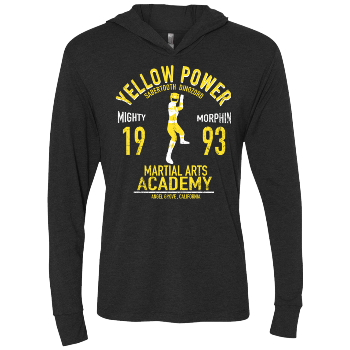 T-Shirts Vintage Black / X-Small Sabertooth Ranger Triblend Long Sleeve Hoodie Tee