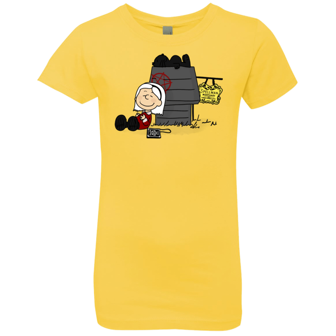 T-Shirts Vibrant Yellow / YXS Sabrina Brown Girls Premium T-Shirt