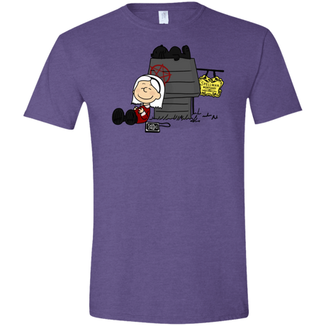 T-Shirts Heather Purple / S Sabrina Brown Men's Semi-Fitted Softstyle