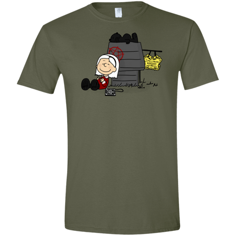 T-Shirts Military Green / S Sabrina Brown Men's Semi-Fitted Softstyle