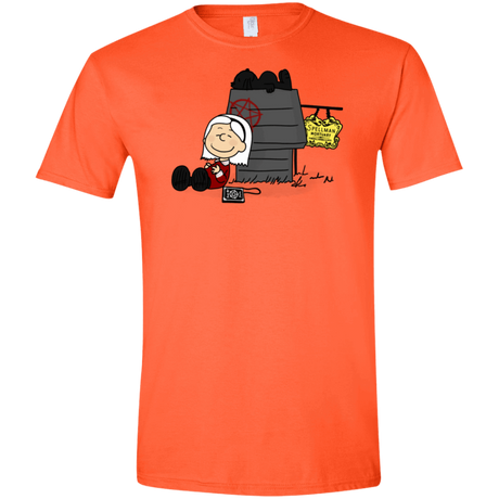 T-Shirts Orange / S Sabrina Brown Men's Semi-Fitted Softstyle