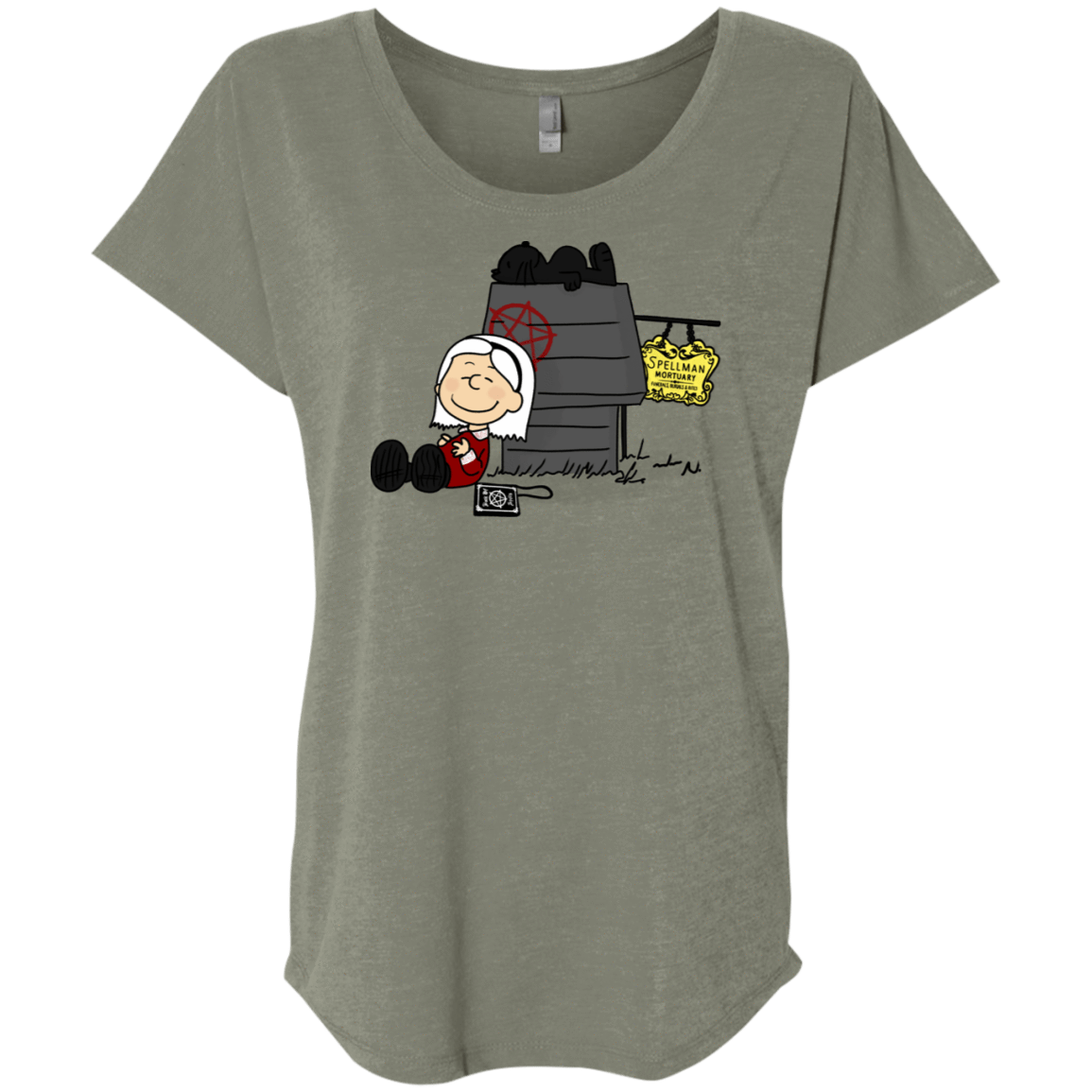 T-Shirts Venetian Grey / X-Small Sabrina Brown Triblend Dolman Sleeve