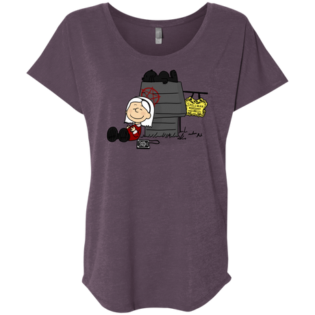 T-Shirts Vintage Purple / X-Small Sabrina Brown Triblend Dolman Sleeve