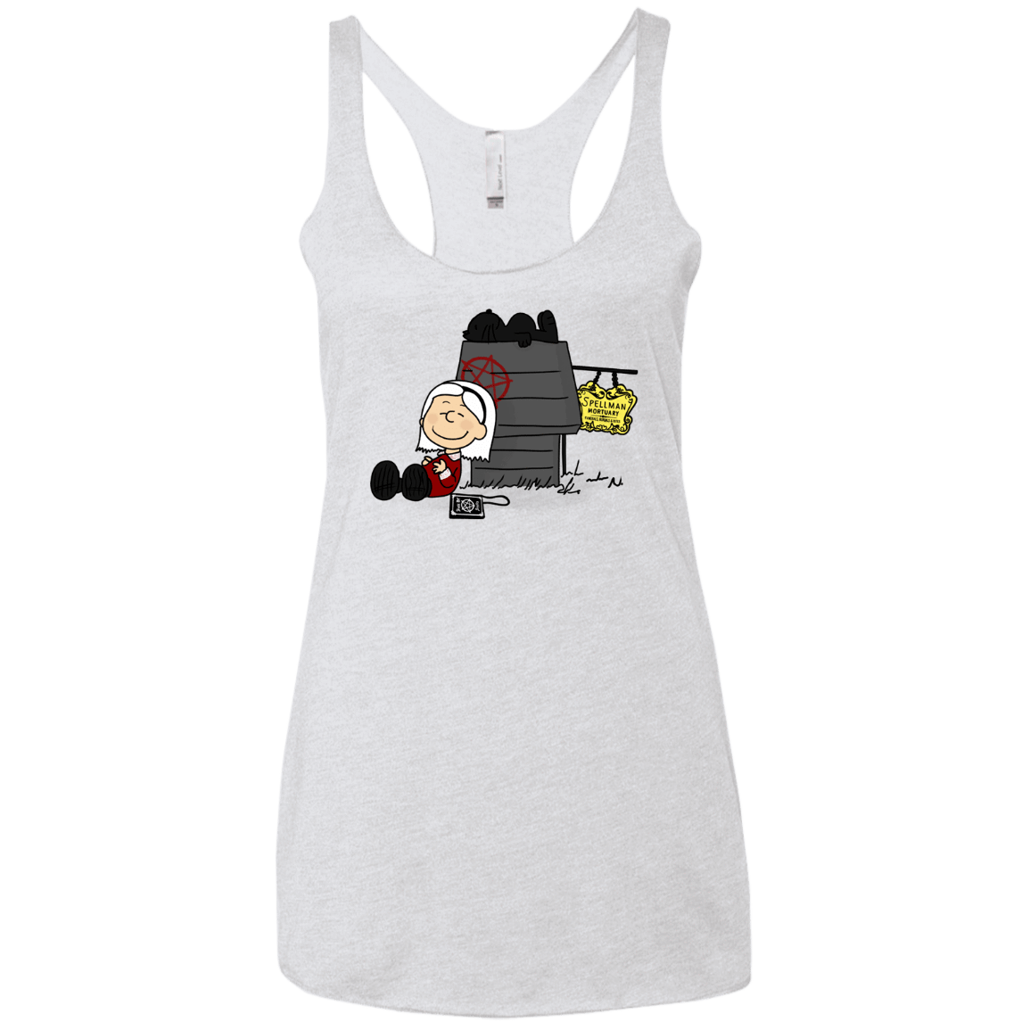 T-Shirts Heather White / X-Small Sabrina Brown Women's Triblend Racerback Tank