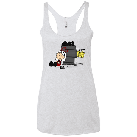 T-Shirts Heather White / X-Small Sabrina Brown Women's Triblend Racerback Tank