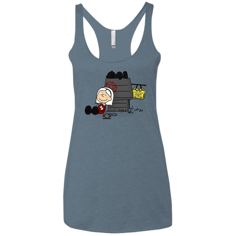 T-Shirts Indigo / X-Small Sabrina Brown Women's Triblend Racerback Tank