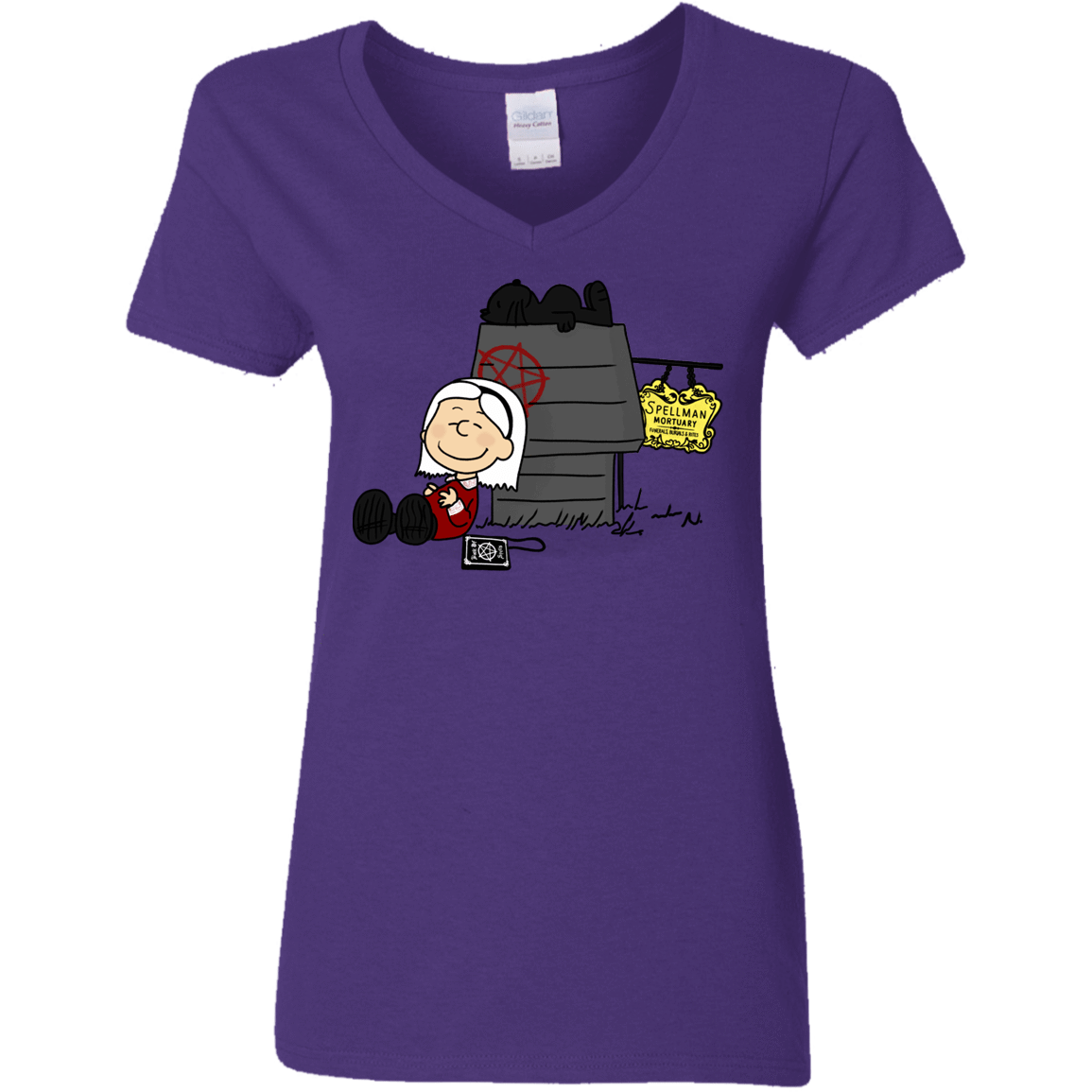 T-Shirts Purple / S Sabrina Brown Women's V-Neck T-Shirt