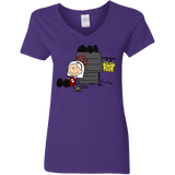 T-Shirts Purple / S Sabrina Brown Women's V-Neck T-Shirt