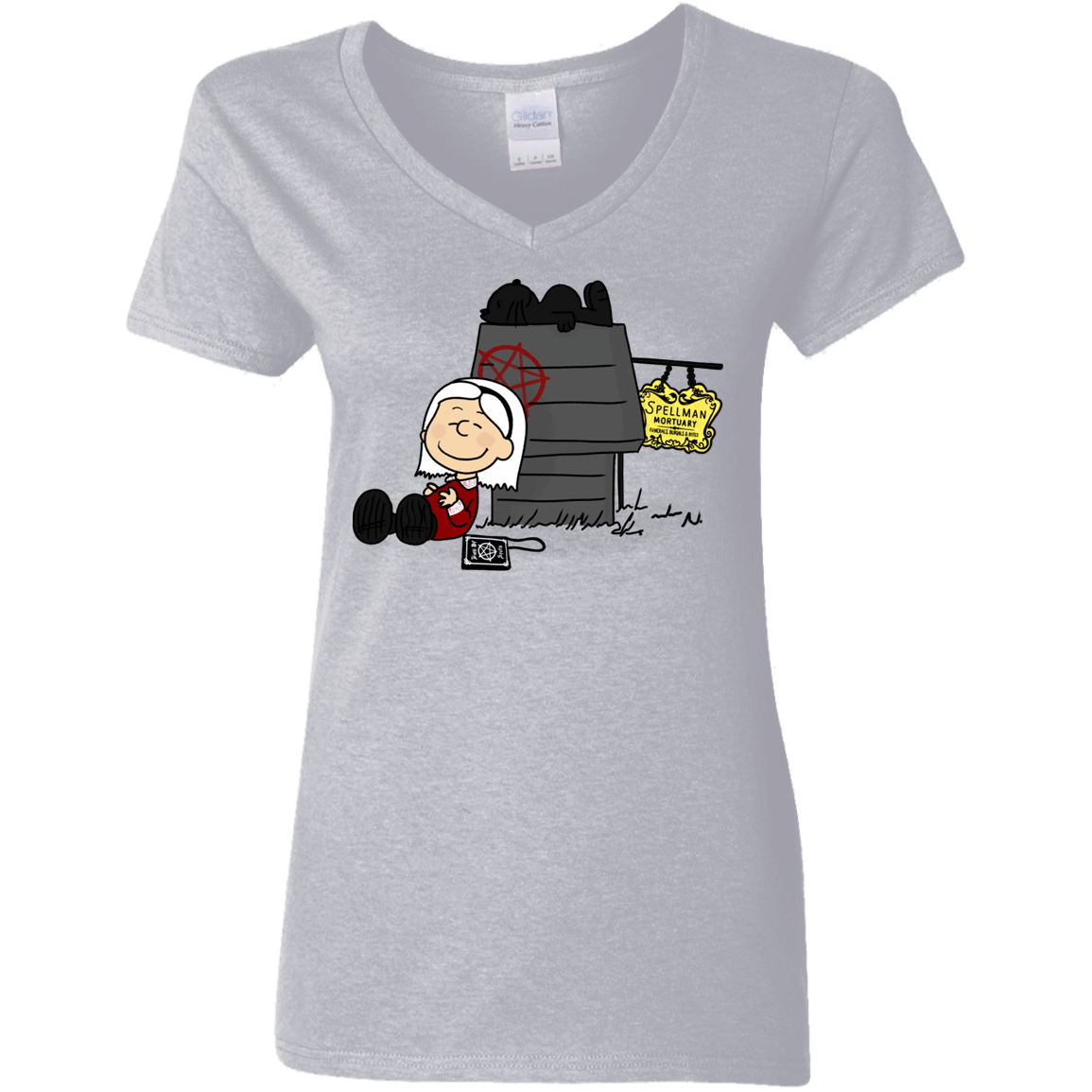 T-Shirts Sport Grey / S Sabrina Brown Women's V-Neck T-Shirt