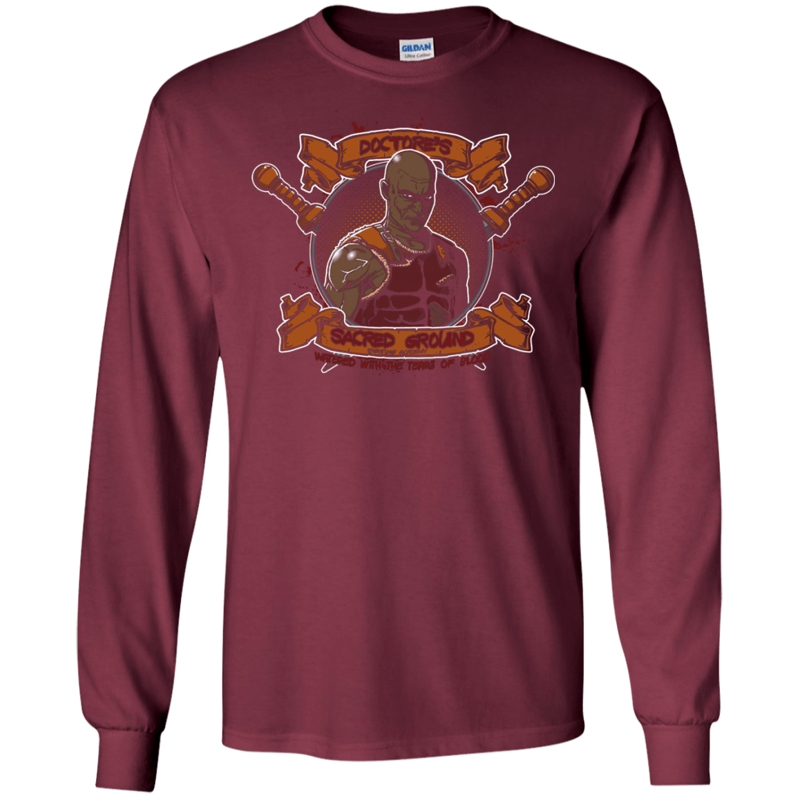 T-Shirts Maroon / S Sacred Ground Men's Long Sleeve T-Shirt