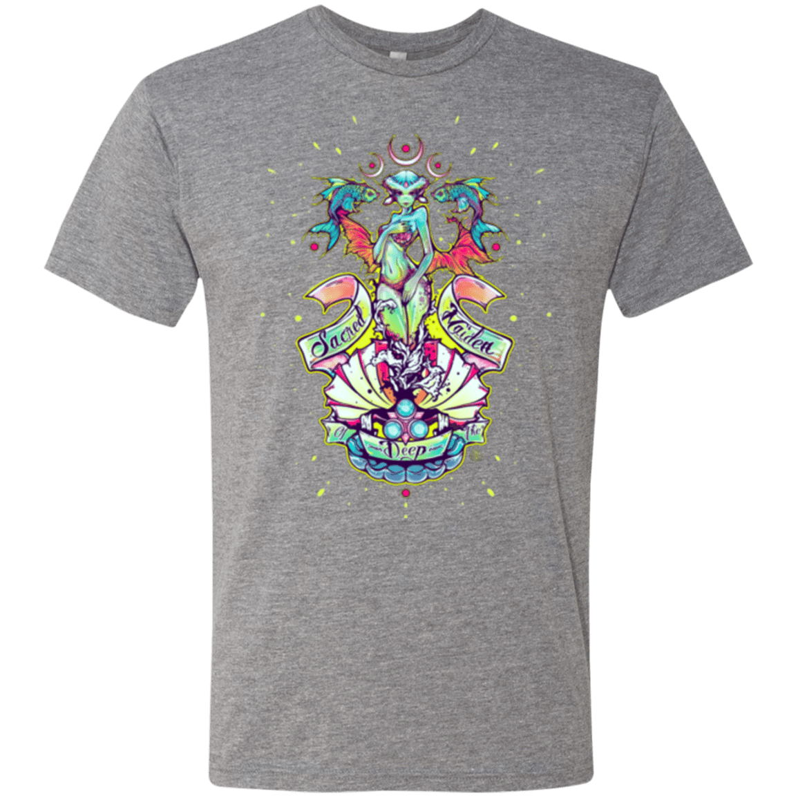 T-Shirts Premium Heather / Small Sacred Maiden of the Deep Men's Triblend T-Shirt