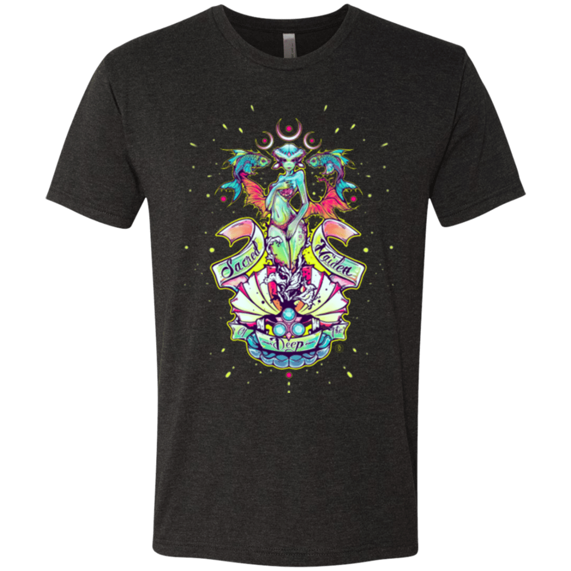 T-Shirts Vintage Black / Small Sacred Maiden of the Deep Men's Triblend T-Shirt