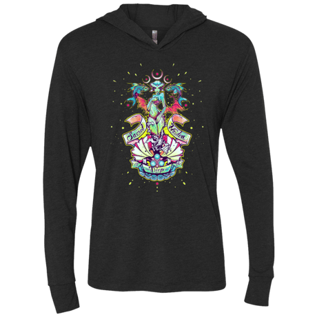 T-Shirts Vintage Black / X-Small Sacred Maiden of the Deep Triblend Long Sleeve Hoodie Tee