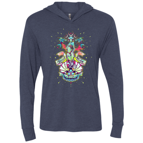 T-Shirts Vintage Navy / X-Small Sacred Maiden of the Deep Triblend Long Sleeve Hoodie Tee