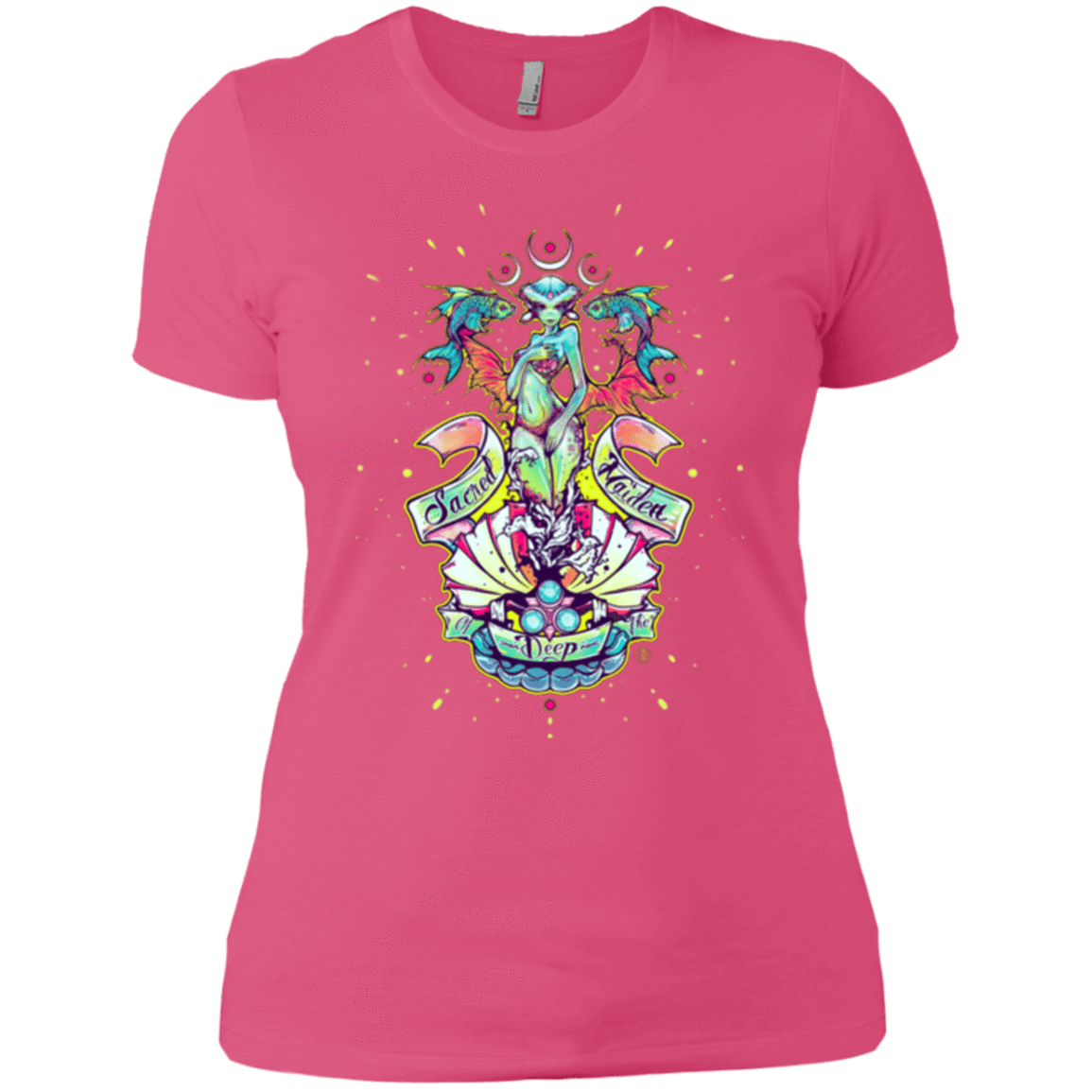 T-Shirts Hot Pink / X-Small Sacred Maiden of the Deep Women's Premium T-Shirt