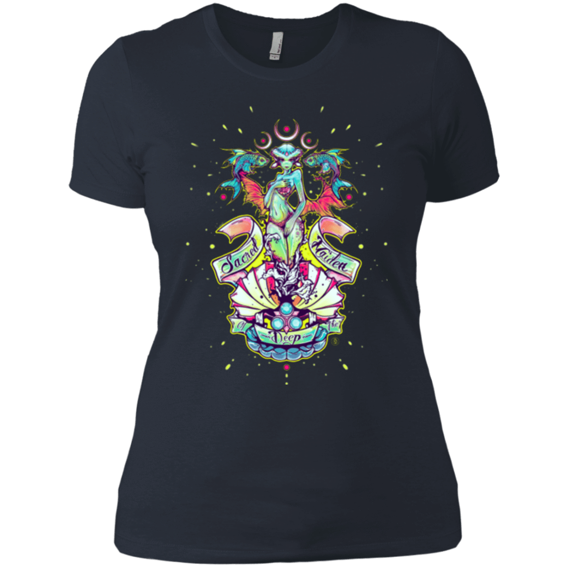 T-Shirts Indigo / X-Small Sacred Maiden of the Deep Women's Premium T-Shirt