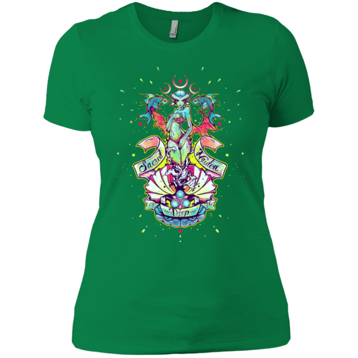 T-Shirts Kelly Green / X-Small Sacred Maiden of the Deep Women's Premium T-Shirt
