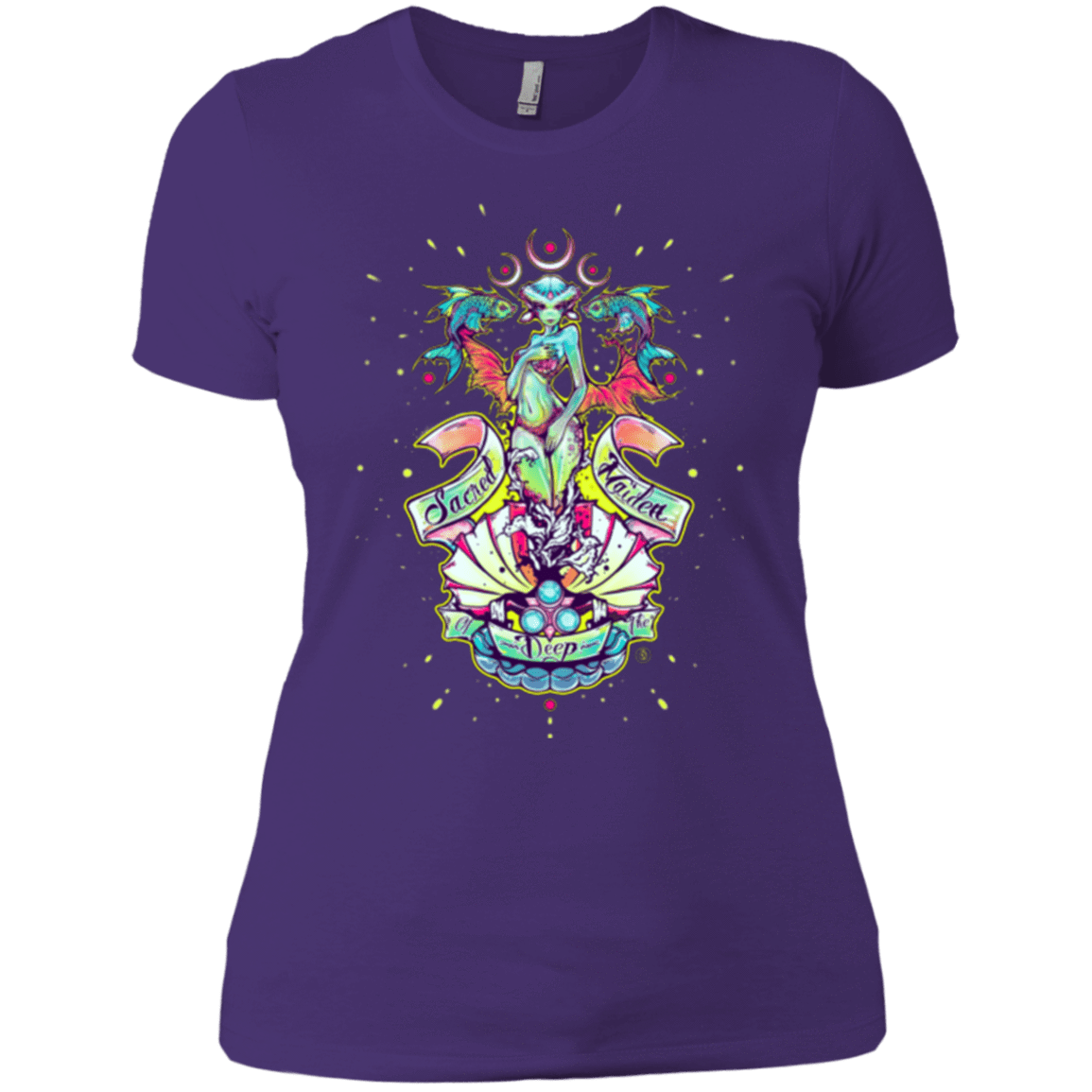 T-Shirts Purple / X-Small Sacred Maiden of the Deep Women's Premium T-Shirt