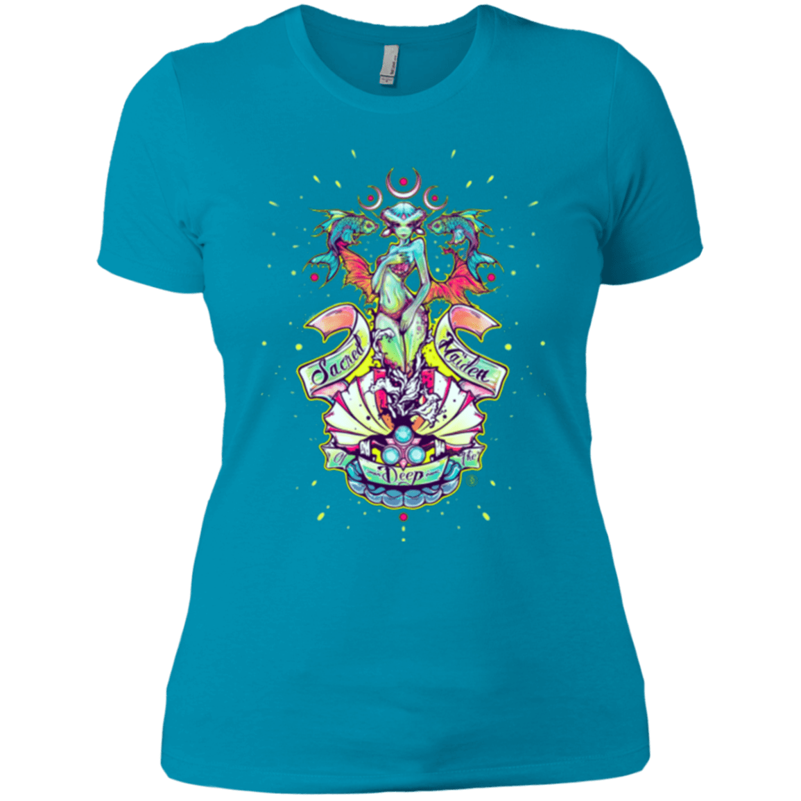 T-Shirts Turquoise / X-Small Sacred Maiden of the Deep Women's Premium T-Shirt