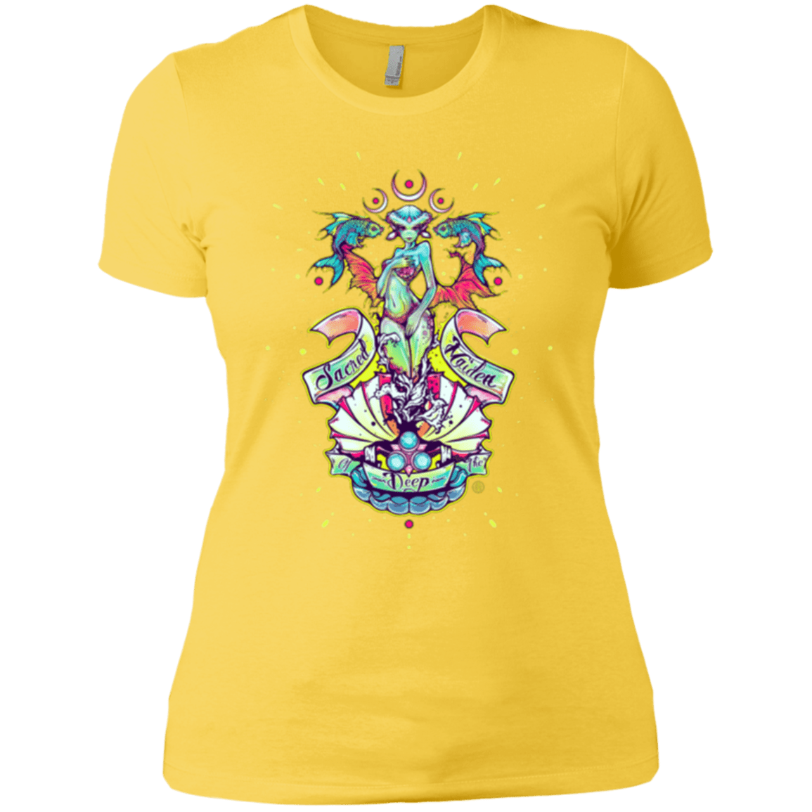 T-Shirts Vibrant Yellow / X-Small Sacred Maiden of the Deep Women's Premium T-Shirt