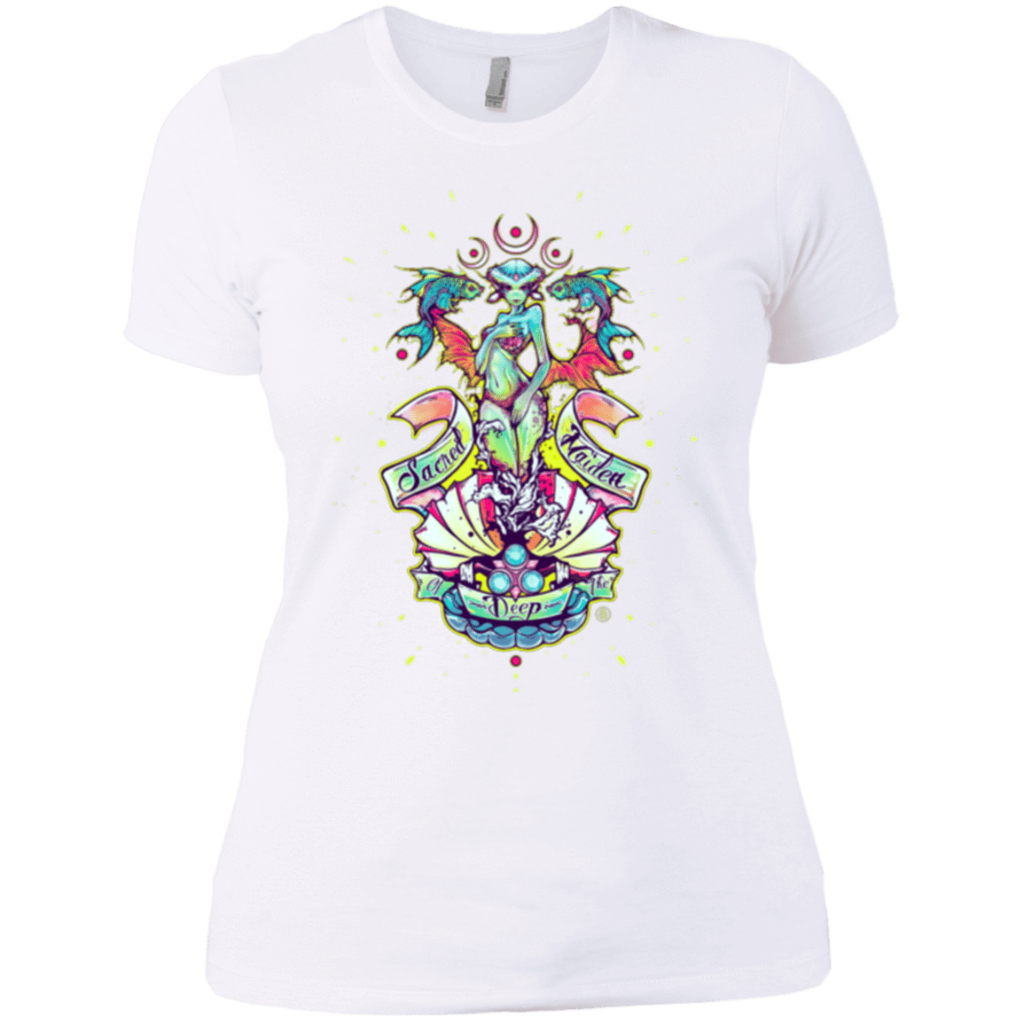 T-Shirts White / X-Small Sacred Maiden of the Deep Women's Premium T-Shirt