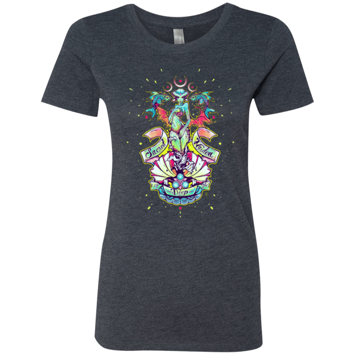 T-Shirts Vintage Navy / Small Sacred Maiden of the Deep Women's Triblend T-Shirt