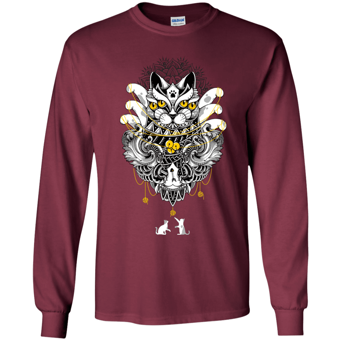 T-Shirts Maroon / YS Sacred Ritual Youth Long Sleeve T-Shirt