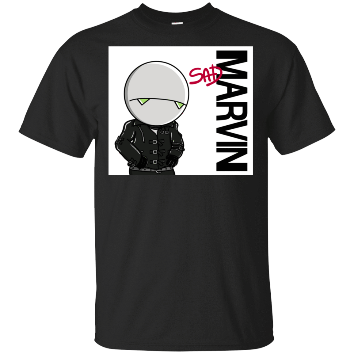 T-Shirts Black / S Sad Marvin T-Shirt